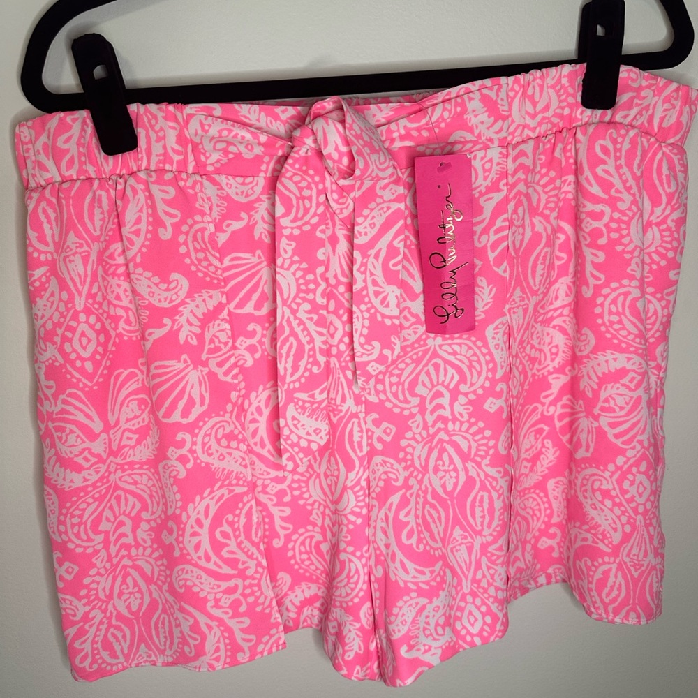 🚨FLASH SALE🚨 Lilly Pulitzer Mylee Tie Front Shorts size 16 NWT Havana Pink